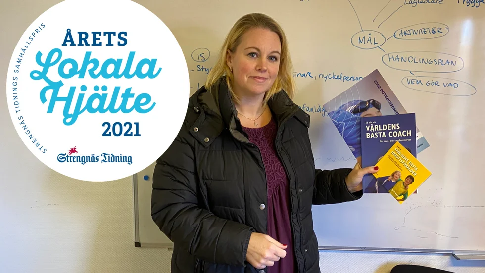 Patricia Wallén, Sisu, kan bli Årets lokala hjälte i Strängnäs kommun: "Det låter otroligt fint", säger den 41-åriga idrottskonsulenten.