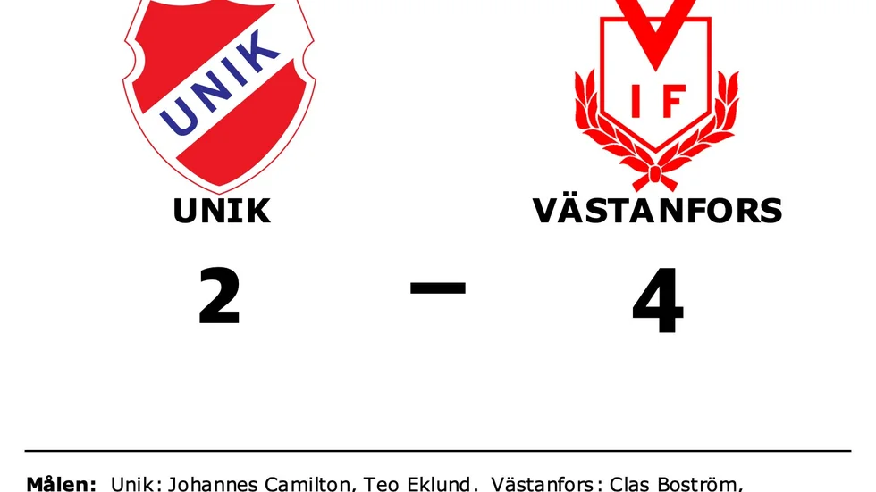 UNIK Bandy förlorade mot Västanfors IF