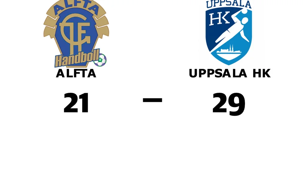 Alfta GIF HF förlorade mot Uppsala HK