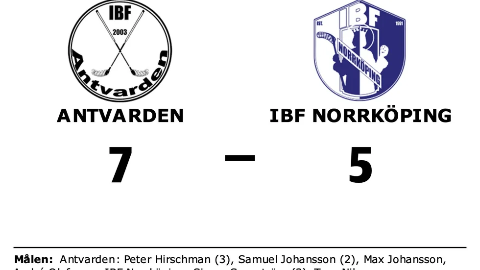 IBF Antvarden vann mot IBF Norrköping