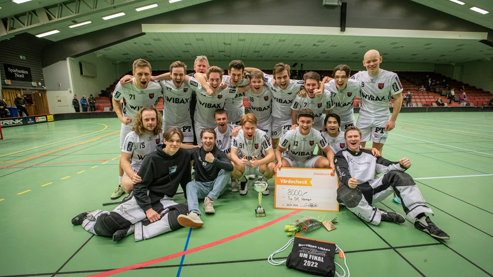 Wibax Piteå blev distriktsmästare i herrarnas innebandy.