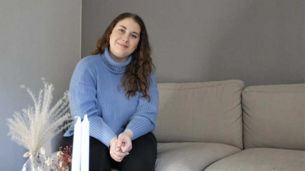 Emma Johansson Sandberg jobbar till vardags inom hemtjänsten i Vadstena kommun. 