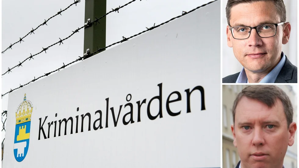Björn Myrberg från Kriminalvården och Olle Vikmång (nedre bilden) uttalar sig om det nya fängelset, som kan hamna i Norrköpings kommun.