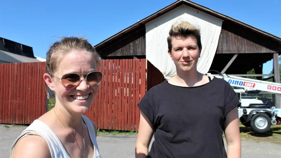 Erna Skúladóttir och Karin Blomgren, årets artists-in-residence i Rejmyre.