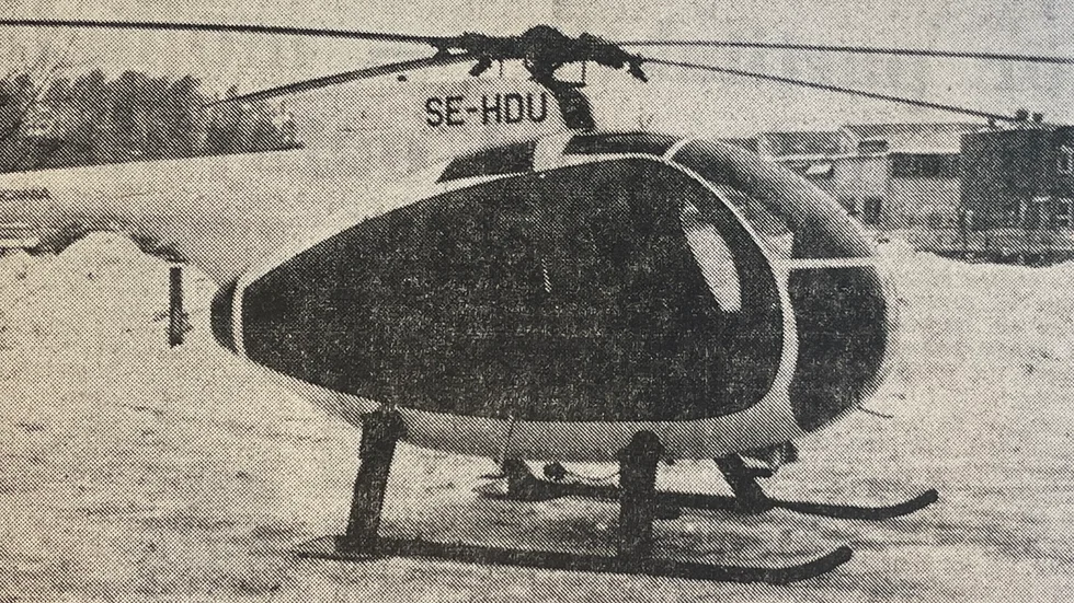 Kuriren för 50 år sedan: En helikopter flög till Katrineholm. 