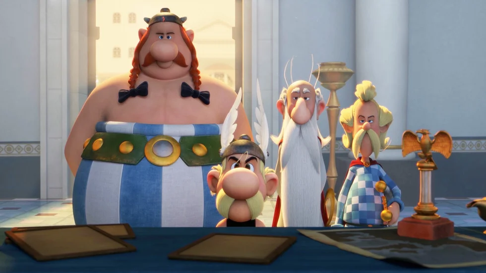 Tillskott. Asterix och Obelix och resten av gallerna får nya romerska grannar i den nya datoranimerade "Asterix – gudarnas hemvist". Foto: SF