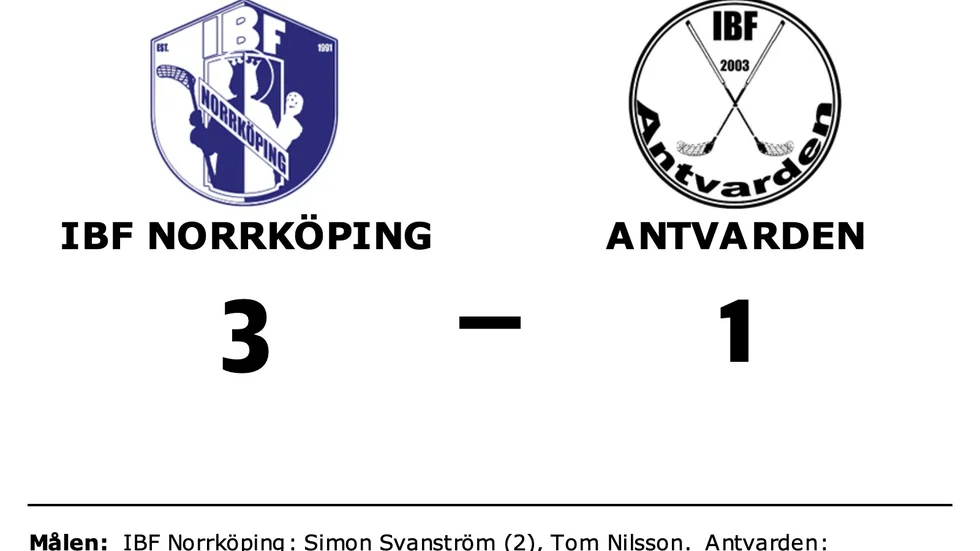 IBF Norrköping vann mot IBF Antvarden