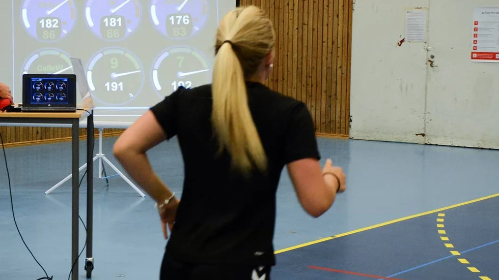 Pulsbandsträning på Ramunderskolan. Nu införs pulshöjande aktiviteter innan de nationella proven under våren.