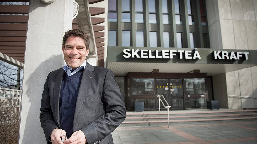 Skellefteå Kraft, här vd Hans Kreisel, slipper täcka upp ekonomiskt för en norsk elhandlare då företaget inte är medlem i råvarubörsen Nasdaq Commodities krisfond.