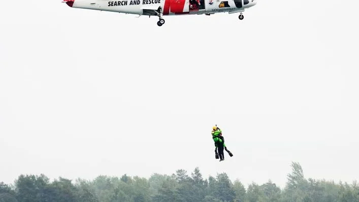 Beredskap. Sjöräddningen har tillgång till helikopter vid svåråtkomliga fall.