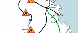 Vägarbeten i Norrans spridningsområde