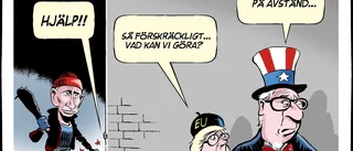 Står mest och ser på …