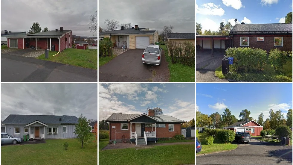 Glimmervägen 17, Grönstensvägen 13, Slåttervägen 34, Kiruna-Lasses Väg 19, Fältvägen 21 och Torpvägen 13