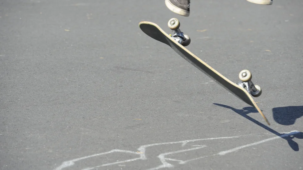 Skateboard. 250 000 kronor finns med i årets kommunbudget för att börja på projektet multisportarena. Foto: Leif Andersson.