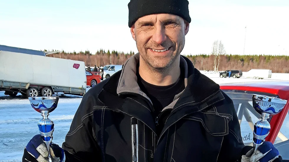 NÖJD. Det var Martin Åberg från Arjeplog efter två pallplatser.