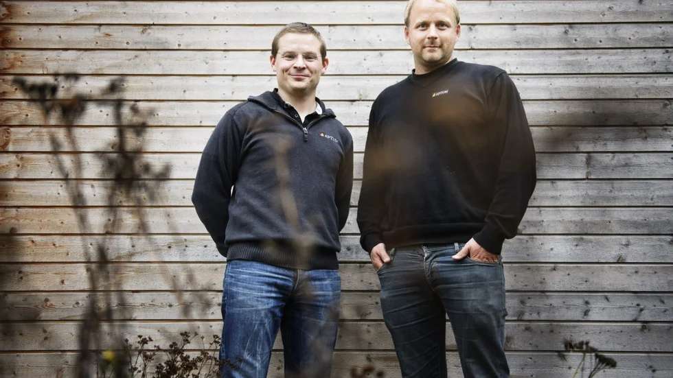 Västerbottens vinnare Gustav Paringer och Gustav Nord, som driver företaget Aptum. Pressbild
