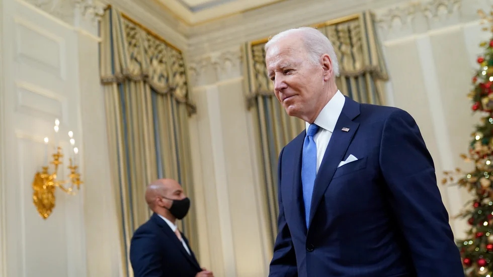 Joe Bidens krav på covidvaccination för amerikanska anställda ska tas upp i Högsta domstolen. Arkivbild.
