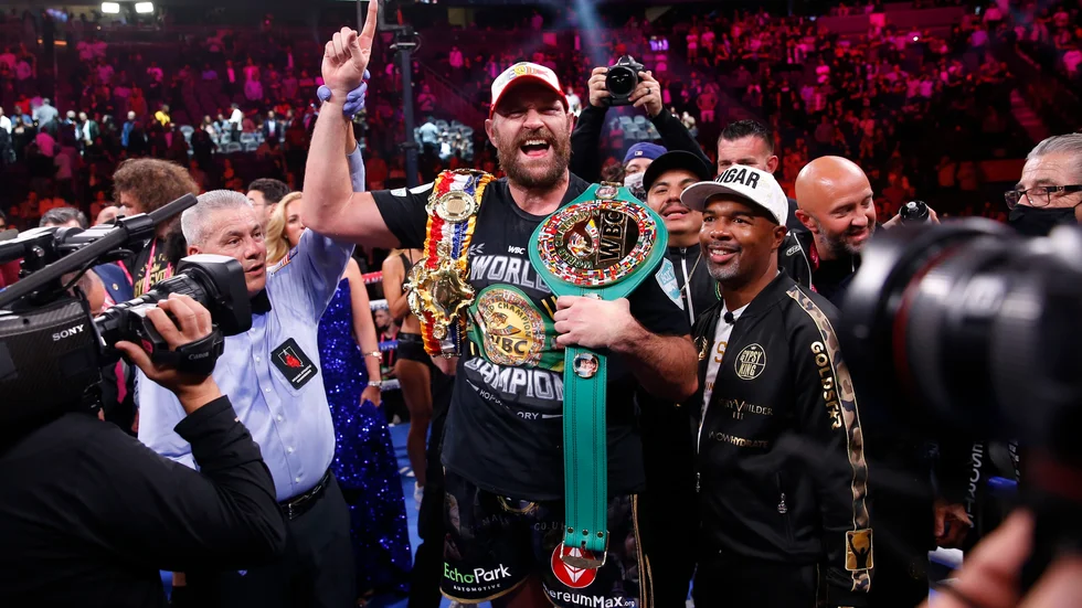 Tyson Fury kan möta Anthony Joshua. Arkivbild.