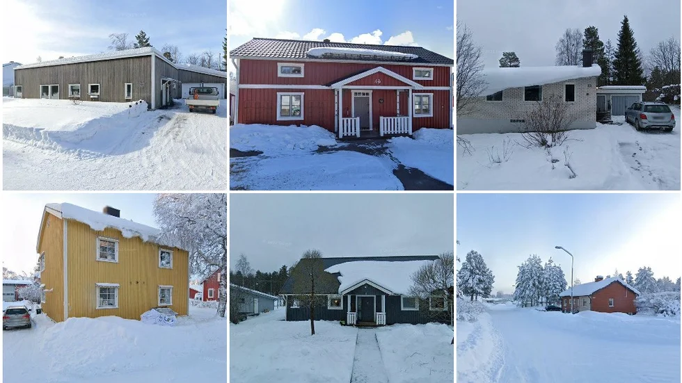 Östra Strandvägen 13, Skomakaregatan 46, Skogsgatan 34, Skomakaregatan 16, Borrgatan 47 och Hedgatan 2