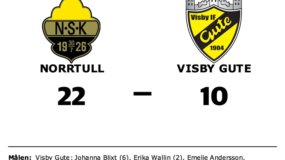 Norrtulls SK vann mot Visby IF Gute HK