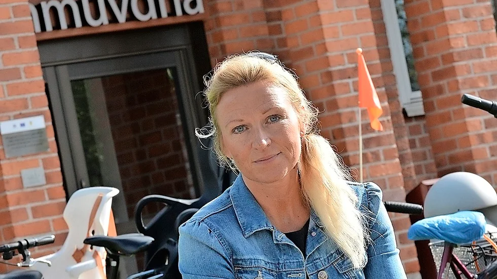 Fjärde året. Erika Markusson är inne på sitt fjärde år som lärare vid Sandbackaskolan i Arvidsjaur. ”Jag kan inte vara en bättre lärare än eleverna tillåter mig att vara, så de har en stor del i det här, det ska man inte glömma bort”, säger hon om sin nominering. Foto: Kent Norberg.