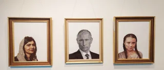 Putin upphängd i sommarsalongen. Vann juryns gillande: "Vi får hoppas att Putin inte får en tårta i nyllet"