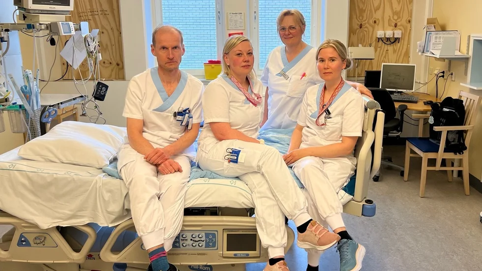 Iva-sjuksköterskor Gällivare Tommi Syväjärvi , Sara Larsson, Karin Ednell, Elin Ahnberg 