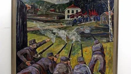 Den ansenliga konstskatt, med bland andra Albin Amelins konst,  som arbetarrörelsen här i landet samlat på sig under 1900-talet håller helt enkelt på att förskingras.