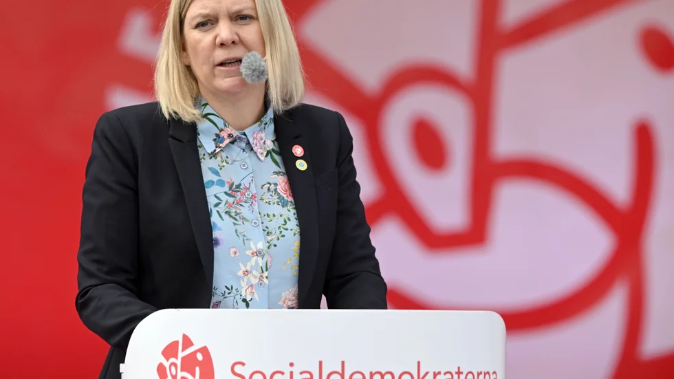 Statsminister Magdalena Andersson (S) lovade till vänster från söndagens talarstol.
