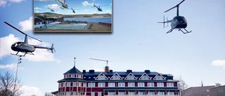 Mysteriet: Därför landade de fem helikoptrarna vid anrika hotellet
