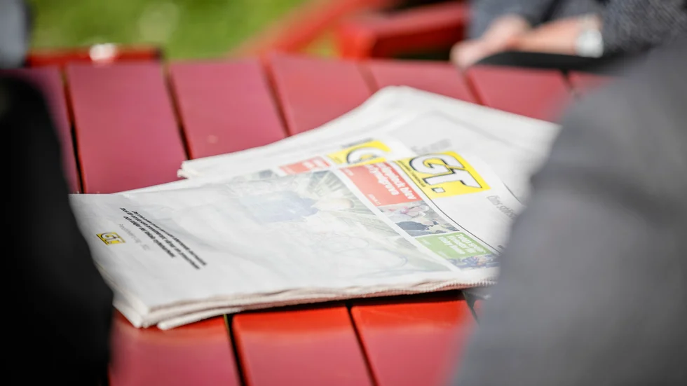 På Pressfrihetens dag 2022 manifesterade GT dagen genom en förstasida som inte gick att läsa.