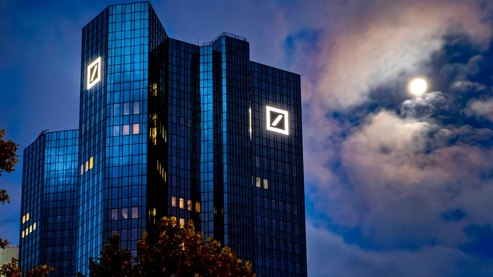 Deutsche Banks huvudkontor i Frankfurt i Tyskland. Arkivbild.