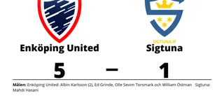 Albin Karlsson gjorde två mål när Enköping United vann