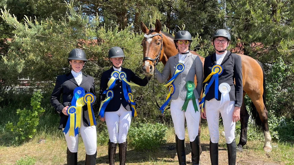 På foto från vänster: Malin Zeilon, Nikki Mattsson, Mr. Cool, Jenny Ingbrand Essén, Maud Hallin Eriksson.