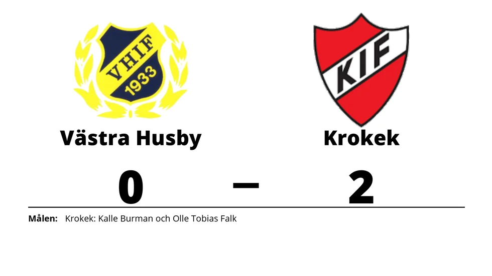 Västra Husby IF förlorade mot Krokeks IF