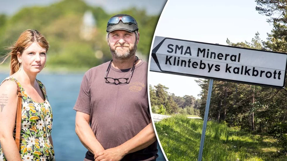 Emilia Lindkvist och Niklas Mickelin från Klintetraktens framtid vill ha tydliga besked från politiken. Ett storskaligt kalkbrott går inte att förena med Program Klintehamn 2030 menar man.