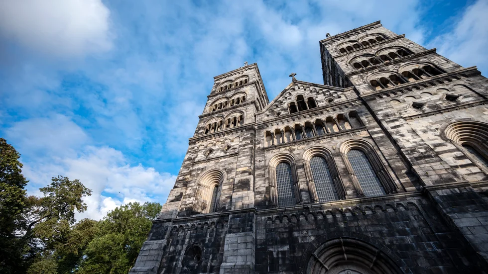 Domkyrkan i Lund - en av de sju svenska städer som valts ut i ett EU-projekt för att bli klimatneutrala till år 2030. Arkivfoto.