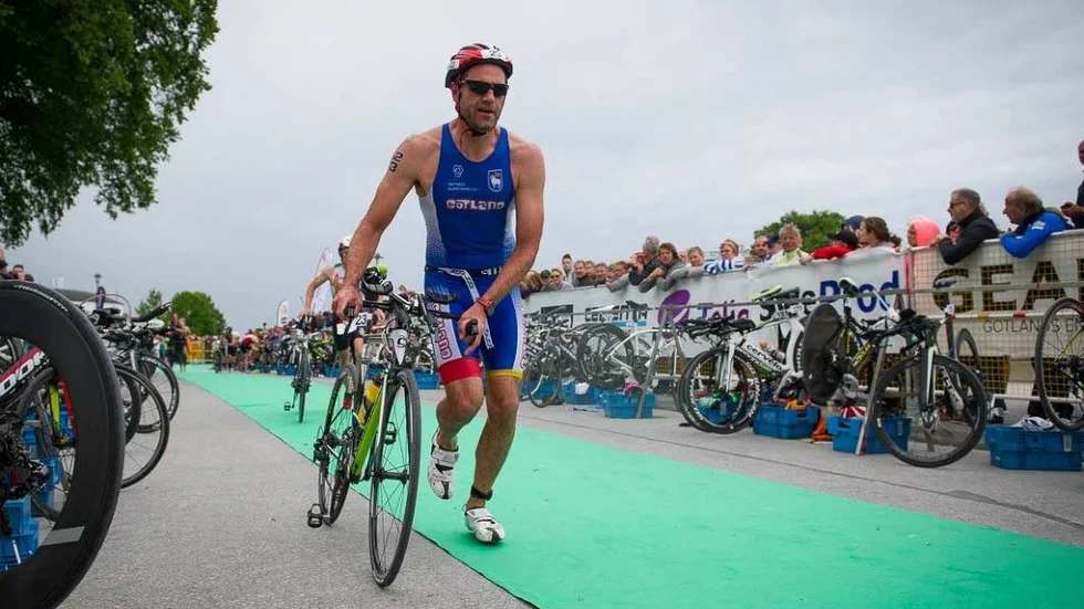 Jacob Werner med tävlingscykeln