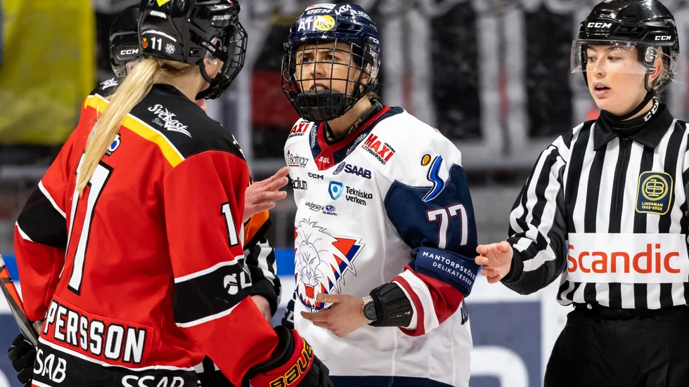 Linnea Johansson i SM-semifinalen mot Luleå.
