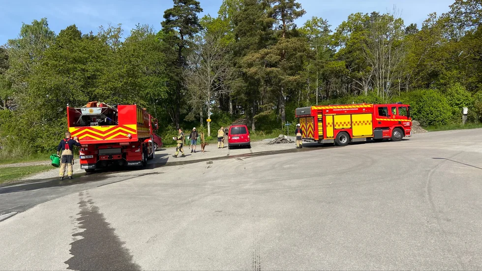 Räddningstjänsten larmades på torsdagen ut till en mindre markbrand vid Abborrberget.