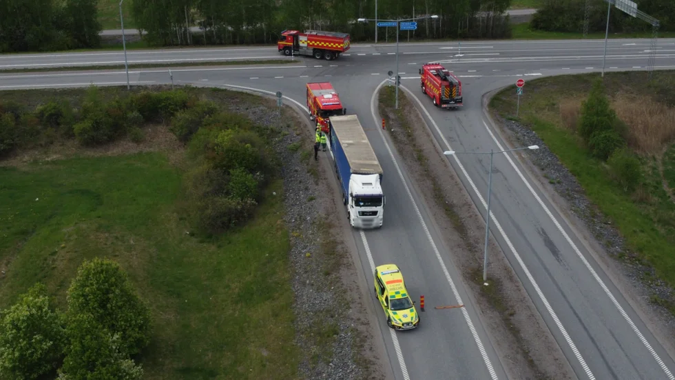 Bild från olycksplatsen.