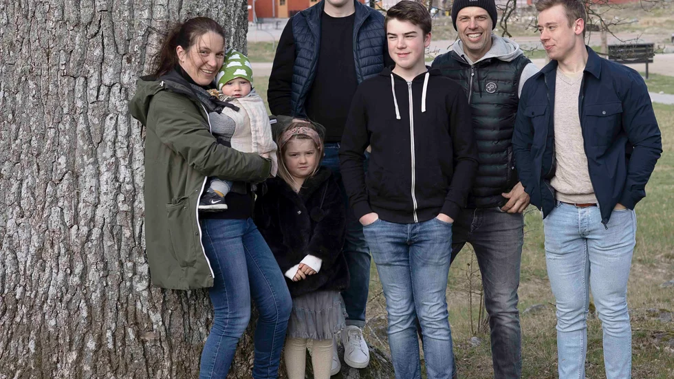 Tillsammans har Frida och Magnus barnen Oliver 20, Arvid, 16, Ivar, 14, Vera, 5 och Vidar 1.