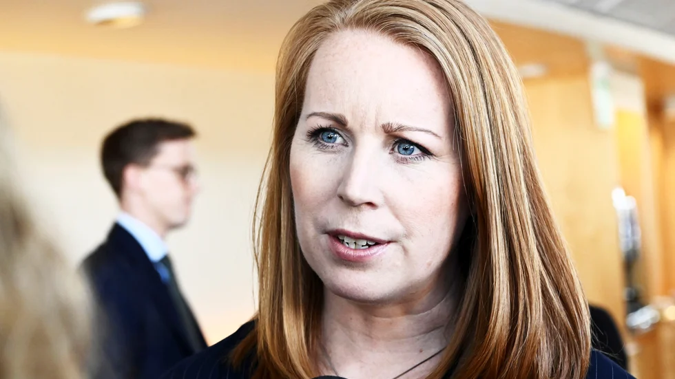 Centerpartiets partiledare Annie Lööf anklagar S och M för att skada pensionssystemet. Arkivbild.
