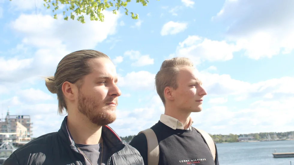 Adrian Södergren och Tim Nilsson ser en ljus framtid för ALT Tech AB och deras designade Glacial Bottle.