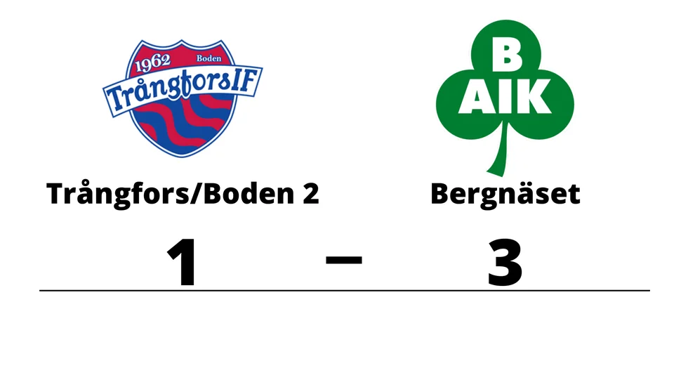 Trångfors IF -Boden 2 förlorade mot Bergnäsets AIK 2