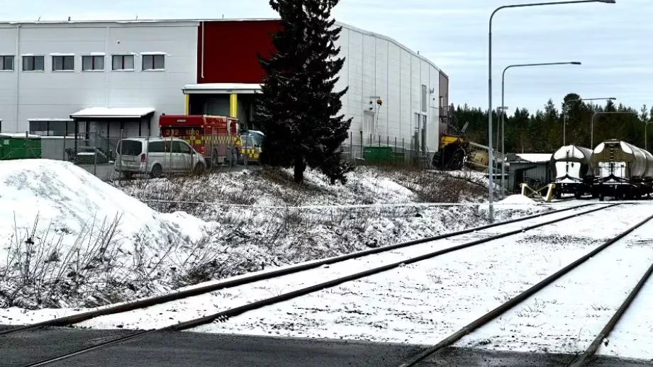 Delar av området var avspärrat under måndagsförmiddagen.