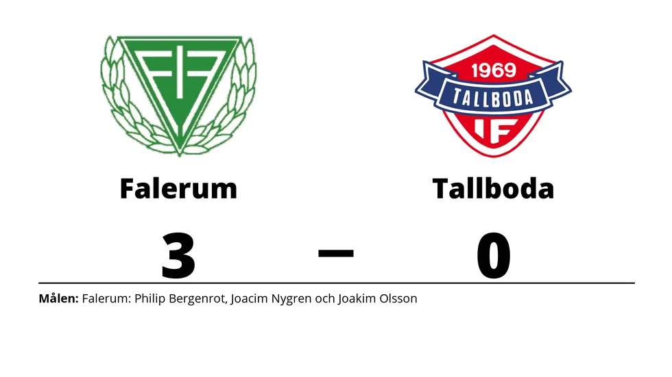 Falerums IF vann mot Tallboda IF