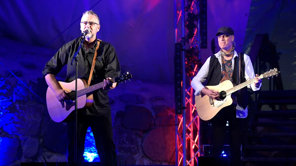 Jack Vreeswijk och Love Tholin på Visfestivalen 2019.