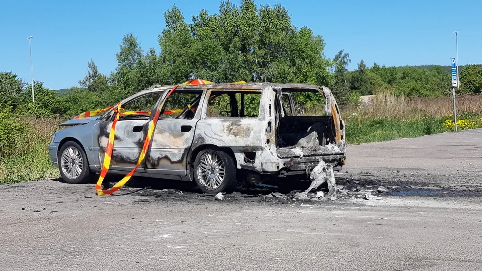 Så här såg bilen ut på söndagen.