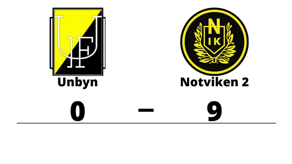 Unbyns IF förlorade mot Notvikens IK 2